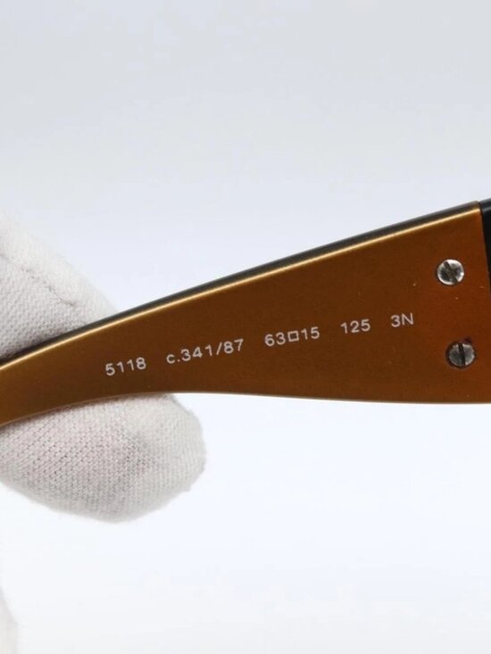 CHANEL Sunglasses plastic Brown CC Auth